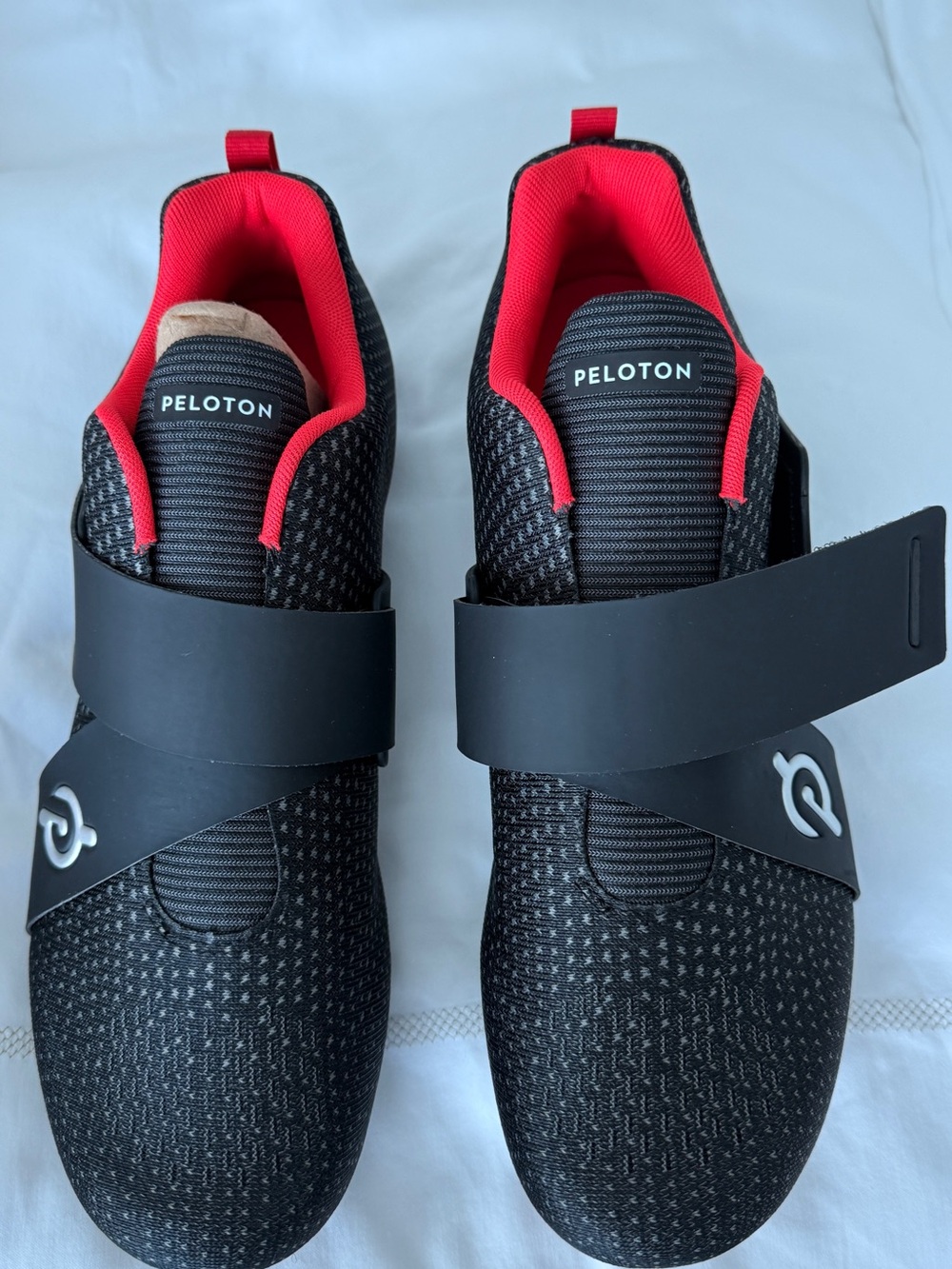 Peloton Men’s Black Cycling Shoes with Red Interior